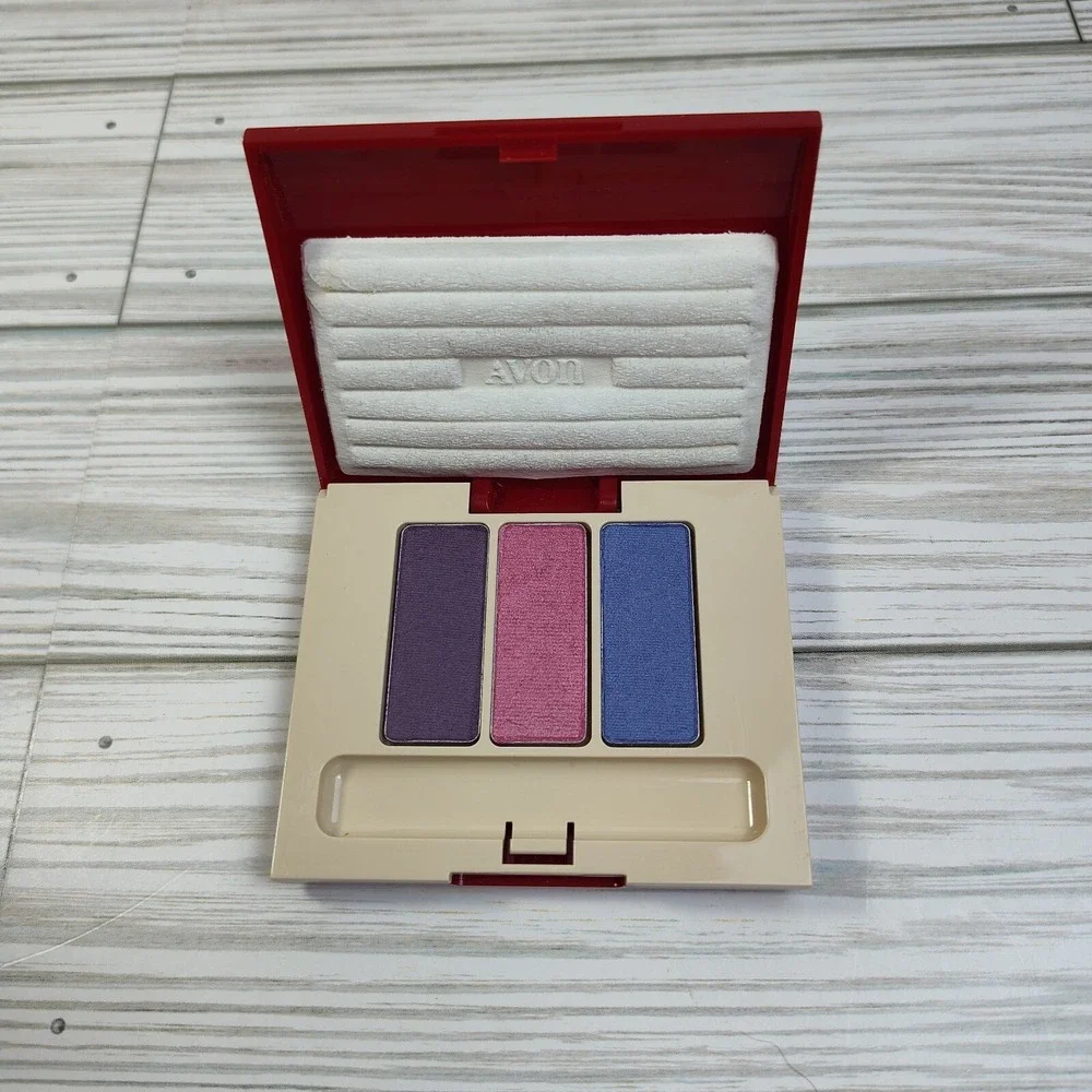 Avon Silk Finish Eyeshadow Trio Vintage 1988‎ Collection #2 Purple Pink Violet